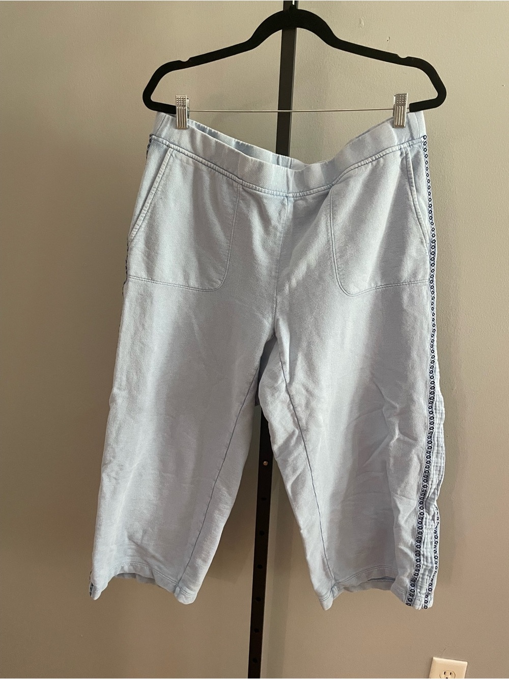 J Jill Fit Cropped Light Blue Sweatpants Size XL
